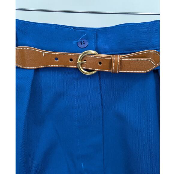 NWT VTG Cabin Creek Blue 8" Inseam High Rise Shorts Size 18 w Belt Made in USA - Picture 3 of 7